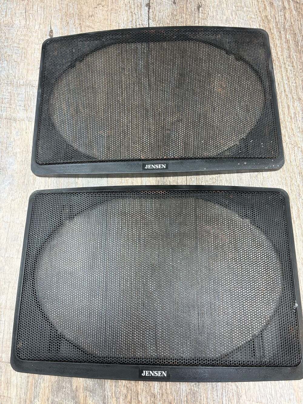Jensen Pair of 6x9 Inch Rectangular Metal Mesh Speaker Grills-part # 086-02205